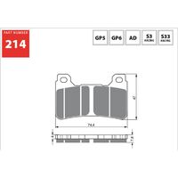 BRAKE PADS GOLDFREN GF214 - S33