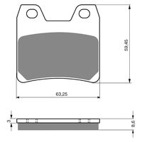 BRAKE PADS GOLDFREN SINTERED SPORTS GF222 - S3 ( PH308 )