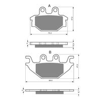 BRAKE PADS GOLDFREN OFFROAD RACING GF230 - K5 ( PR333 )