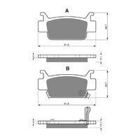 BRAKE PADS GOLDFREN OFFROAD RACING GF240 - K5 ( PR354 )