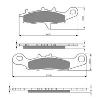 BRAKE PADS GOLDFREN OFFROAD RACING GF245 - K5 ( PR302 )