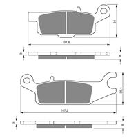 BRAKE PADS GOLDFREN OFFROAD RACING GF252 - K5 ( PR385 )