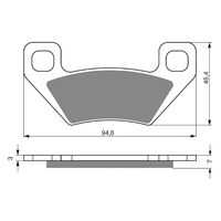 BRAKE PADS GOLDFREN OFFROAD RACING GF254 - K5 ( PR344 )