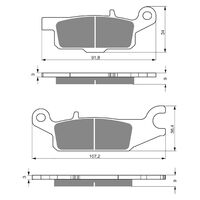 BRAKE PADS GOLDFREN OFFROAD RACING GF255 - K5 ( PR387 )