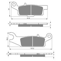 BRAKE PADS GOLDFREN OFFROAD RACING GF256 - K5 ( PR388 )