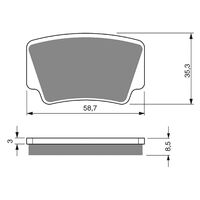 BRAKE PADS GOLDFREN OFFROAD RACING GF260 - K5 ( PR403 )