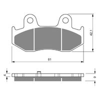 BRAKE PADS GOLDFREN SINTERED SPORTS GF267 - S3 ( PH355 )