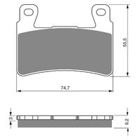 BRAKE PADS GOLDFREN SINT SPRTS GF279 - S3 ( PH273 - HDonly )