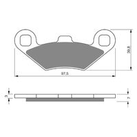 BRAKE PADS GOLDFREN OFFROAD RACING GF280 - K5 ( PR159 )