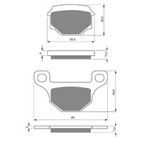 BRAKE PADS GOLDFREN SINTERED SPORTS GF289 - S3 ( P130 )