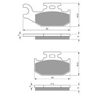 BRAKE PADS GOLDFREN OFFROAD RACING GF295 - K5 ( PR372 )