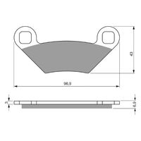 BRAKE PADS GOLDFREN OFFROAD RACING GF300 - K5 ( PR409 )