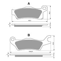 BRAKE PADS GOLDFREN OFFROAD RACING GF309 - K5 ( PR451 )