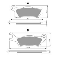 BRAKE PADS GOLDFREN OFFROAD RACING GF310 - K5 ( PR450 )