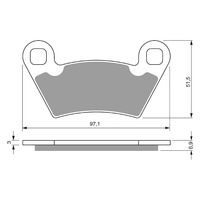 BRAKE PADS GOLDFREN OFFROAD RACING GF312 - K5 ( PR315 )