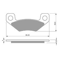 BRAKE PADS GOLDFREN OFFROAD RACING GF315 - K5 ( PR345 )