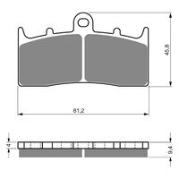 BRAKE PADS GOLDFREN SINTERED SPORTS GF318 - S3 ( PH448 )