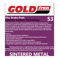GOLDfren Brake Pads GF328 - GPr - Indent