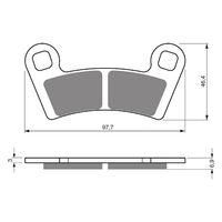 BRAKE PADS GOLDFREN OFFROAD RACING GF343 - K5 ( PR397 )