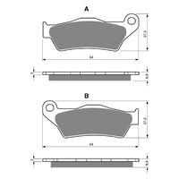 BRAKE PADS GOLDFREN SINT SPRTS GF349 - S3 ( P475 ) HD STREET
