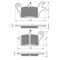 BRAKE PADS GOLDFREN SINTERED SPORTS GF357 - S3 ( P482 )