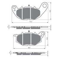 BRAKE PADS GOLDFREN GF369 - GP5 - INDENT