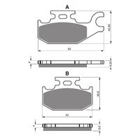 BRAKE PADS GOLDFREN OFFROAD RACING GF373 - K5 ( PR358 )
