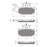 BRAKE PADS GOLDFREN OFFROAD RACING GF374 - K5 ( PR359 )