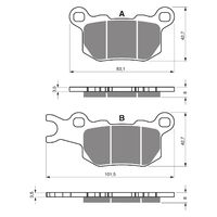 BRAKE PADS GOLDFREN GF375 - K1