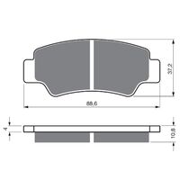 BRAKE PADS GOLDFREN OFFROAD RACING GF390 - K5