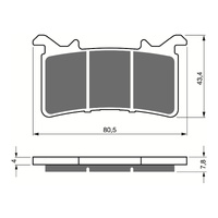 GOLDfren Brake Pads Sintered Sports GF415 - S3