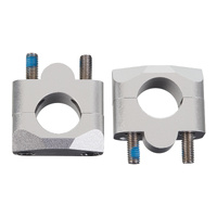 WHITES HANDLEBAR MOUNT 1-1/8 TAPER ADAPTOR SIL