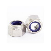 WHITES NUT NYLOC 10mm 14mm AF PKT=50 (thrd pitch 12 x 1.25)
