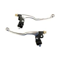 WHITES LEVER ASSY PAIR W/MIRROR HOLE BLK