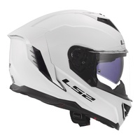 LS2 FF818 Storm III Solid Helmet - Gloss White (M)M