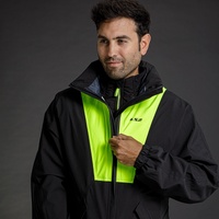 LS2 X-Rain Jacket - Black / Hi-Vis Yellow (XL2XL)XL / 2XL