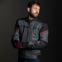LS2 Riva Men's Jacket - Black / Dark Grey / Red (4XL)4XL