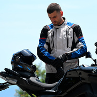 LS2 Narvik Men's Jacket - Blue / Black / Grey / Red (2XL)2XL