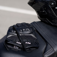 LS2 Octane Men's Waterproof Leather Gloves - Black (M)M