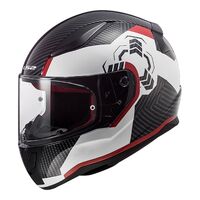 LS2 FF353 RAPID GHOST WHT/BLK/RED 2XL