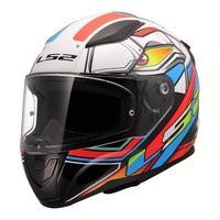 LS2 FF353 Rapid II Xdron Helmet - White / Hi-Vis Orange / Blue (XL)XL