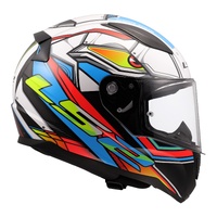 LS2 FF353 Rapid II Xdron Helmet - White / Hi-Vis Orange / Blue (XS)XS