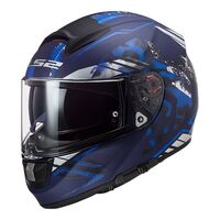 LS2 FF397 VECTOR EVO STENCIL MAT BLU LGE