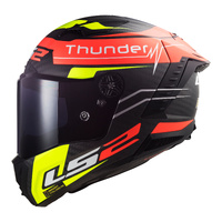 LS2 FF805C Thunder Carbon (S) Attack - Matte Red / Hi-Vis Yellow 06S