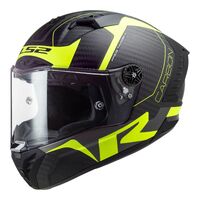 LS2 FF805C THUNDER CARBON RACING1 MATT HI-VIS/YEL 6K XL