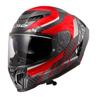 LS2 FF807 Dragon Trax - Red / Black / Carbon (2XL) 062XL