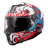 LS2 FF808 Stream II Inferno Helmet - White / Blue / Red (S)S