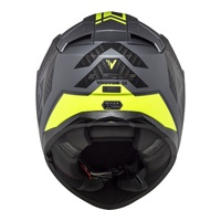 LS2 FF811 Vector II (XL) Splitter - Matte Titanium / Hi-Vis Yellow 06XL