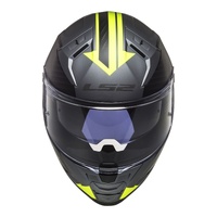 LS2 FF811 Vector II (XS) Splitter - Matte Titanium / Hi-Vis Yellow 06XS