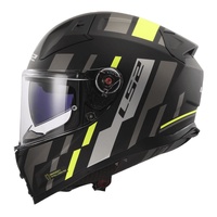 LS2 FF811 Vector II Tron Helmet - Matte Black / Hi-Vis Yellow (3XL)3XL